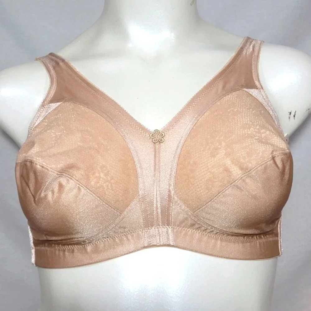 38B Exquisite Form 548 Fully Floral Lace Wire Free Nude NWOT